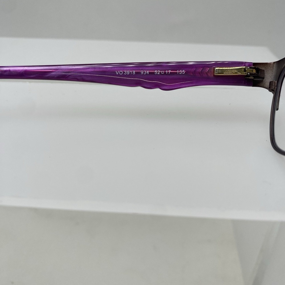 Vogue Eyeglasses FRAMES ONLY VO3918 Cat Eye 52-17-135 Black Purple 246 - Picture 15 of 16
